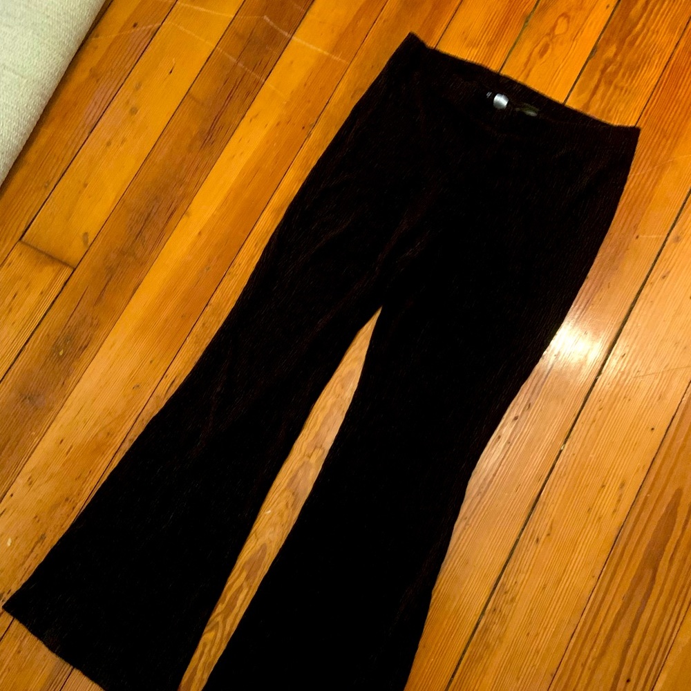 Velvet flared pants